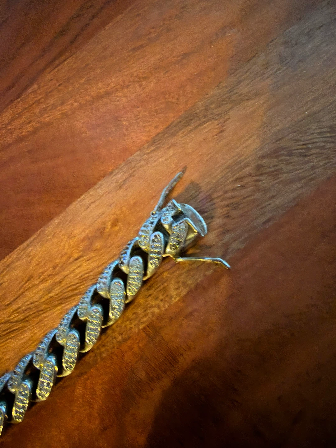 Men's Sterling CZ Cuban Link Bracelet 9inches, 10mm - photo 3