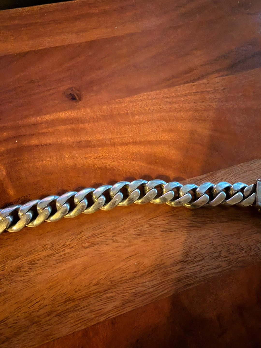 Men's Sterling CZ Cuban Link Bracelet 9inches, 10mm - photo 5