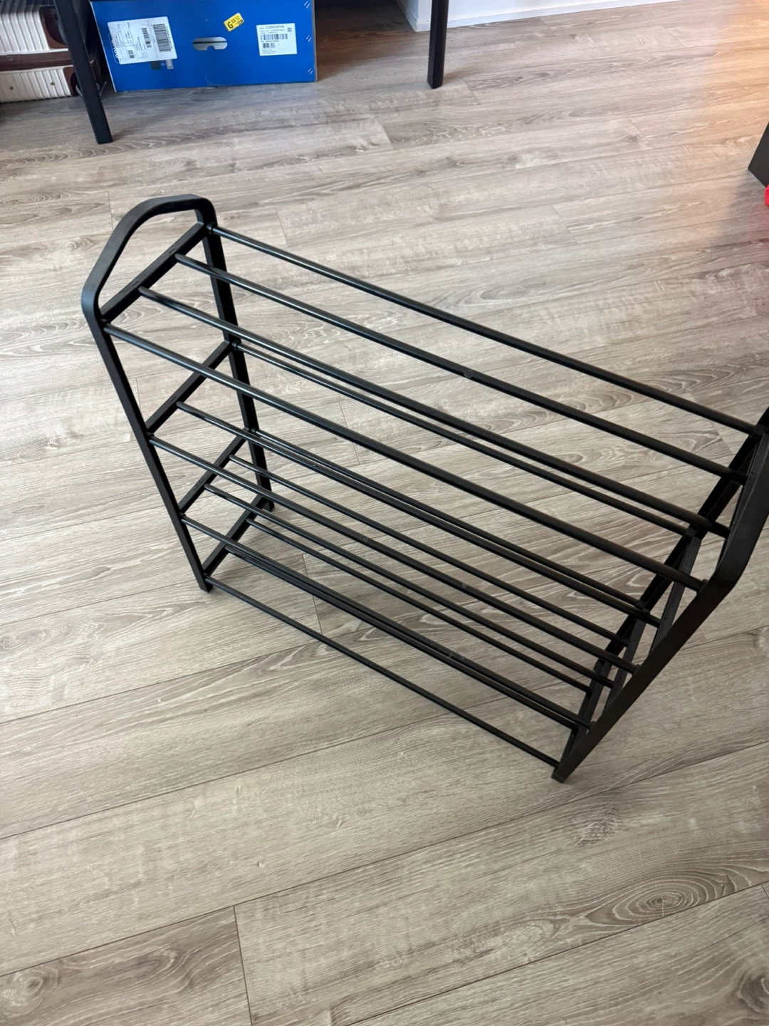 Black 4-Tier Shoe Rack