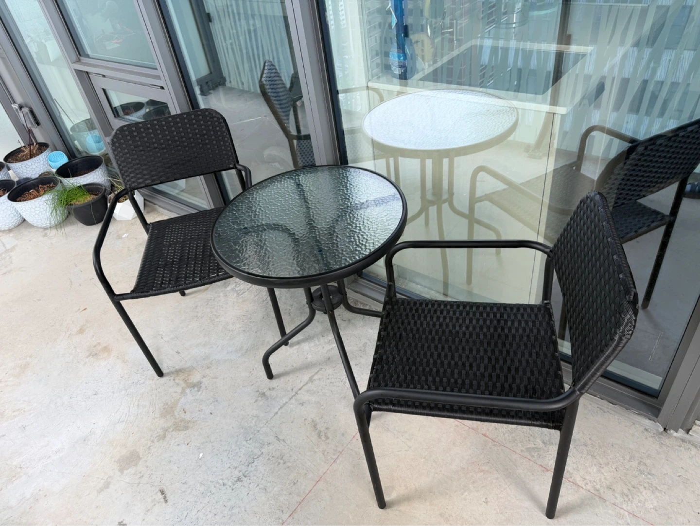 Patio Bistro Set - 1 Table & 2 Chairs