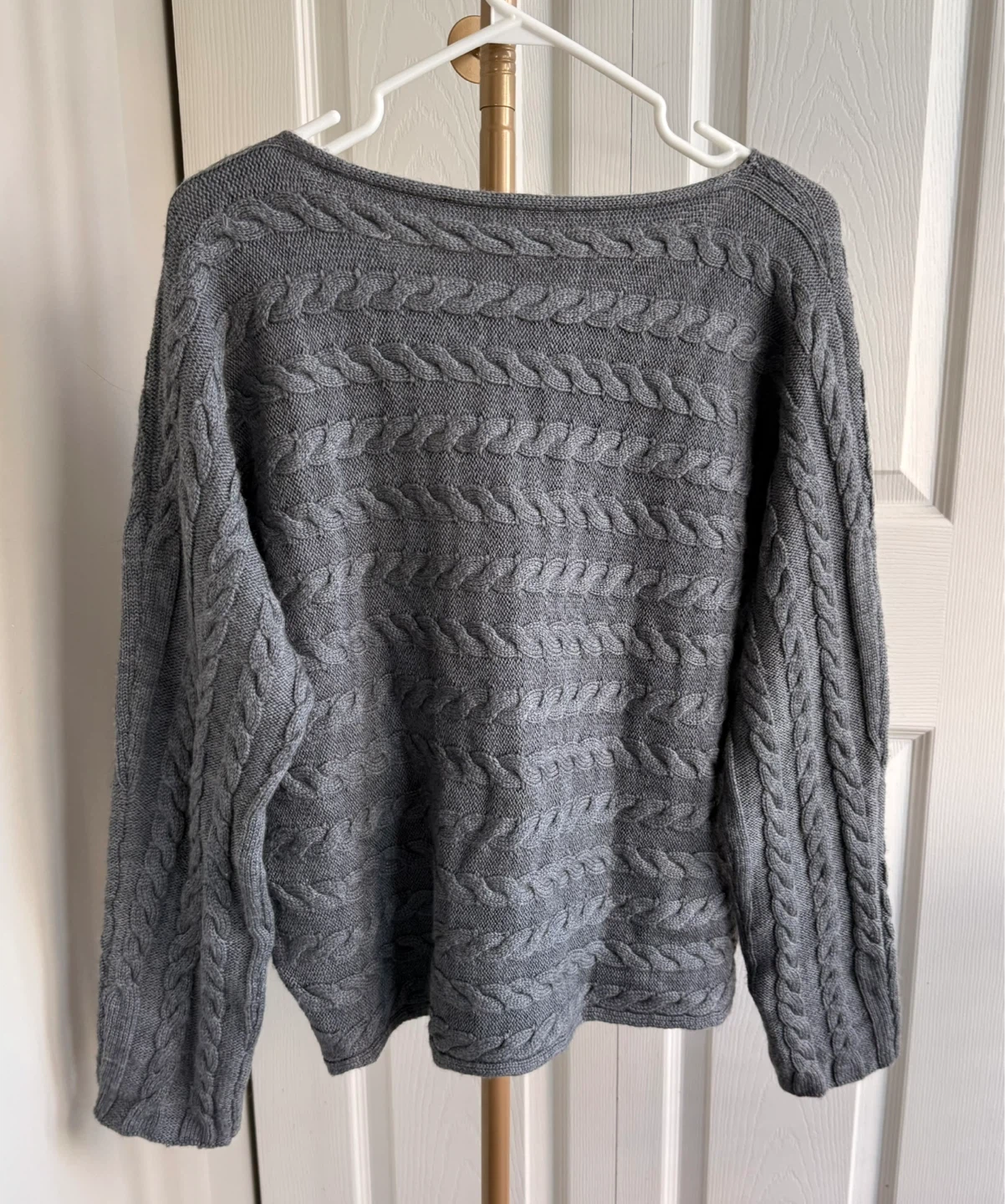 Grey Cable Knit Sweater - photo 2