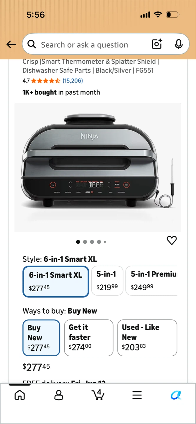 Ninja Foodi Smart XL Grill FG551