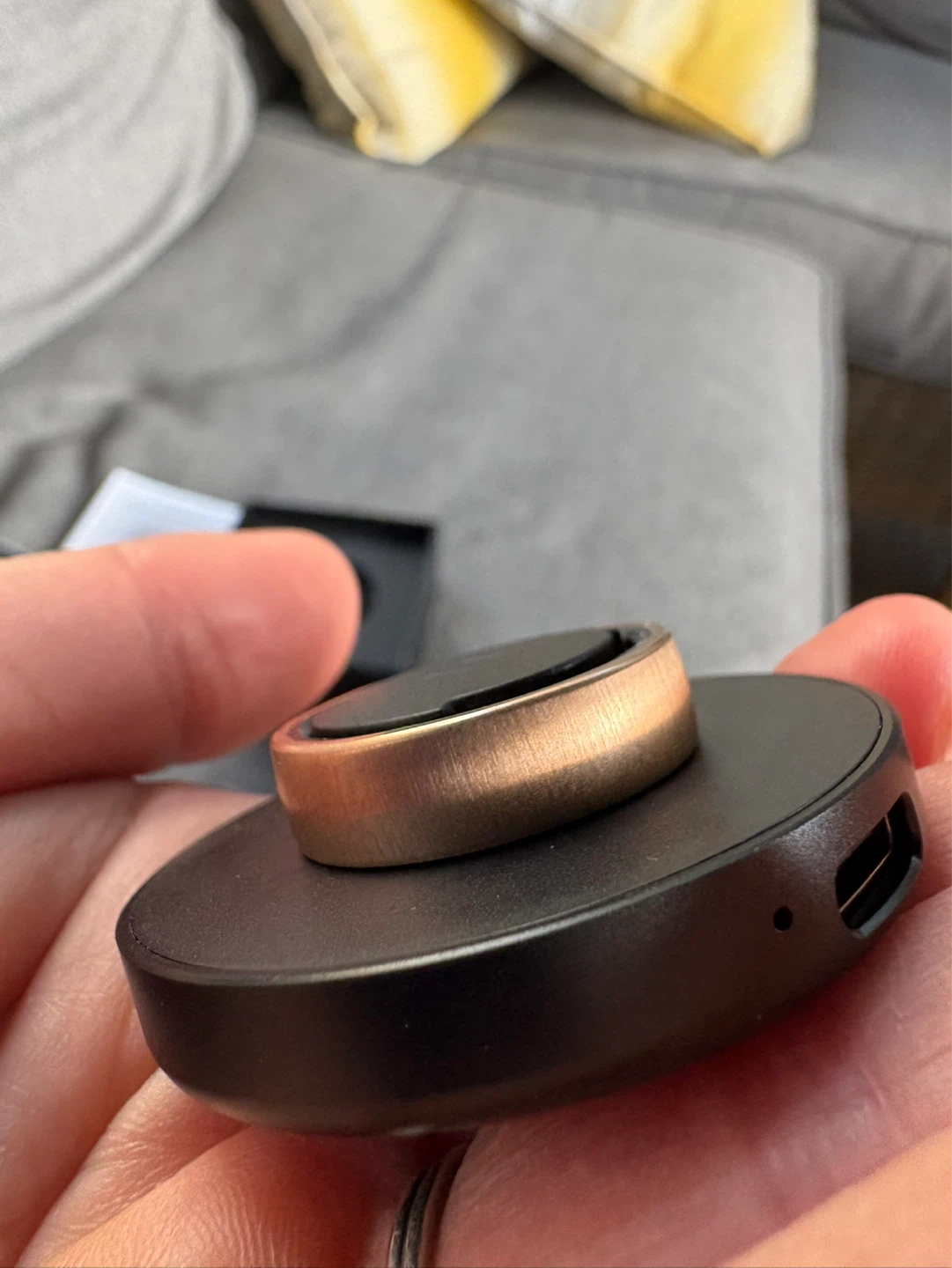 (Qring)Smart Ring Size 11 Rose Gold Tone