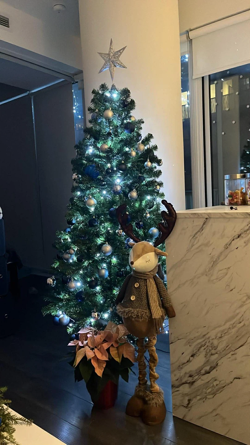 Artificial Christmas Tree with Ornaments and Star Topper - photo 2