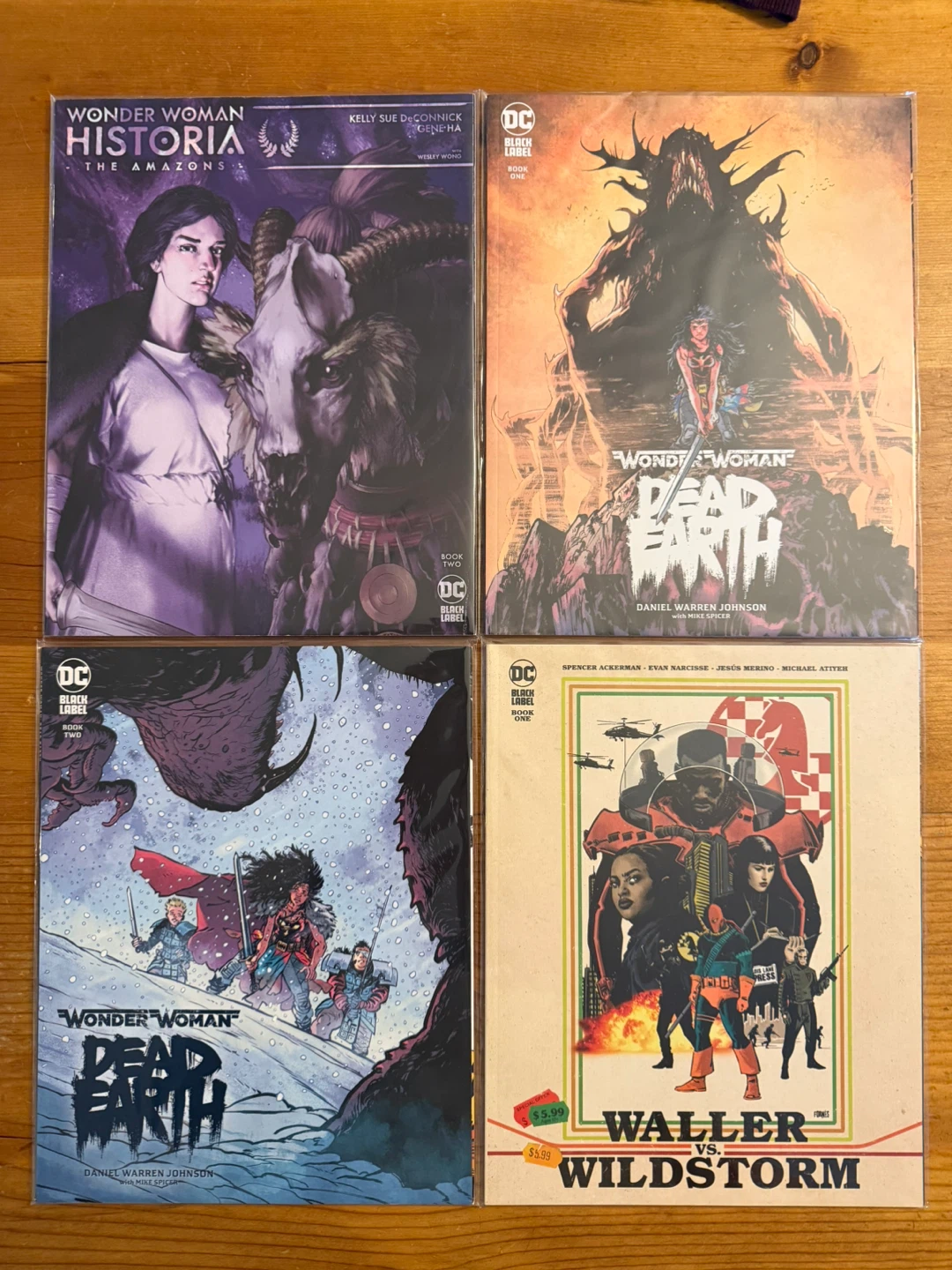 Assorted comic books: Dstlry, Wonder Woman, and more