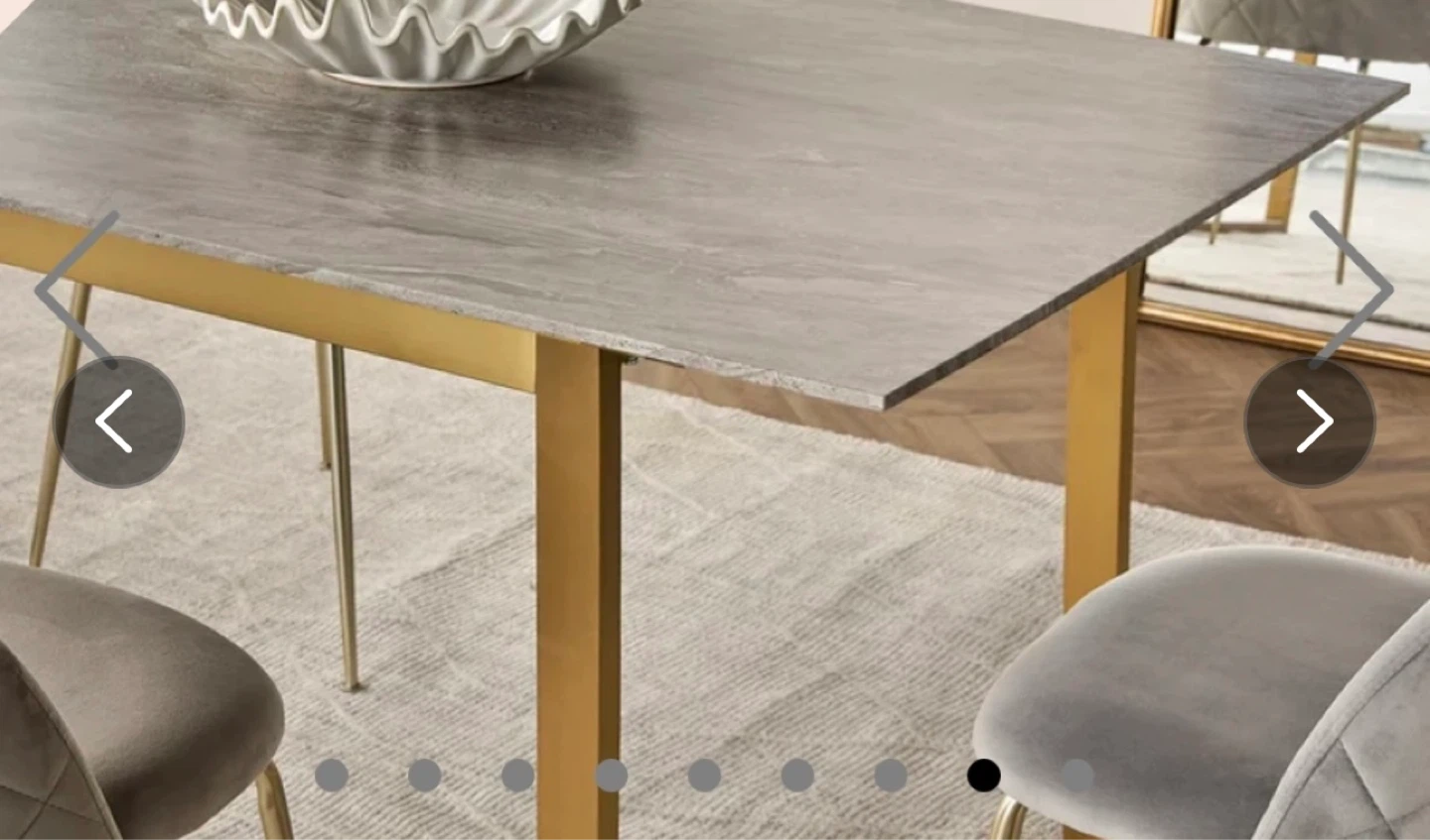 Structube Karl dining table with 4x Polly chairs 35”x71” - photo 3
