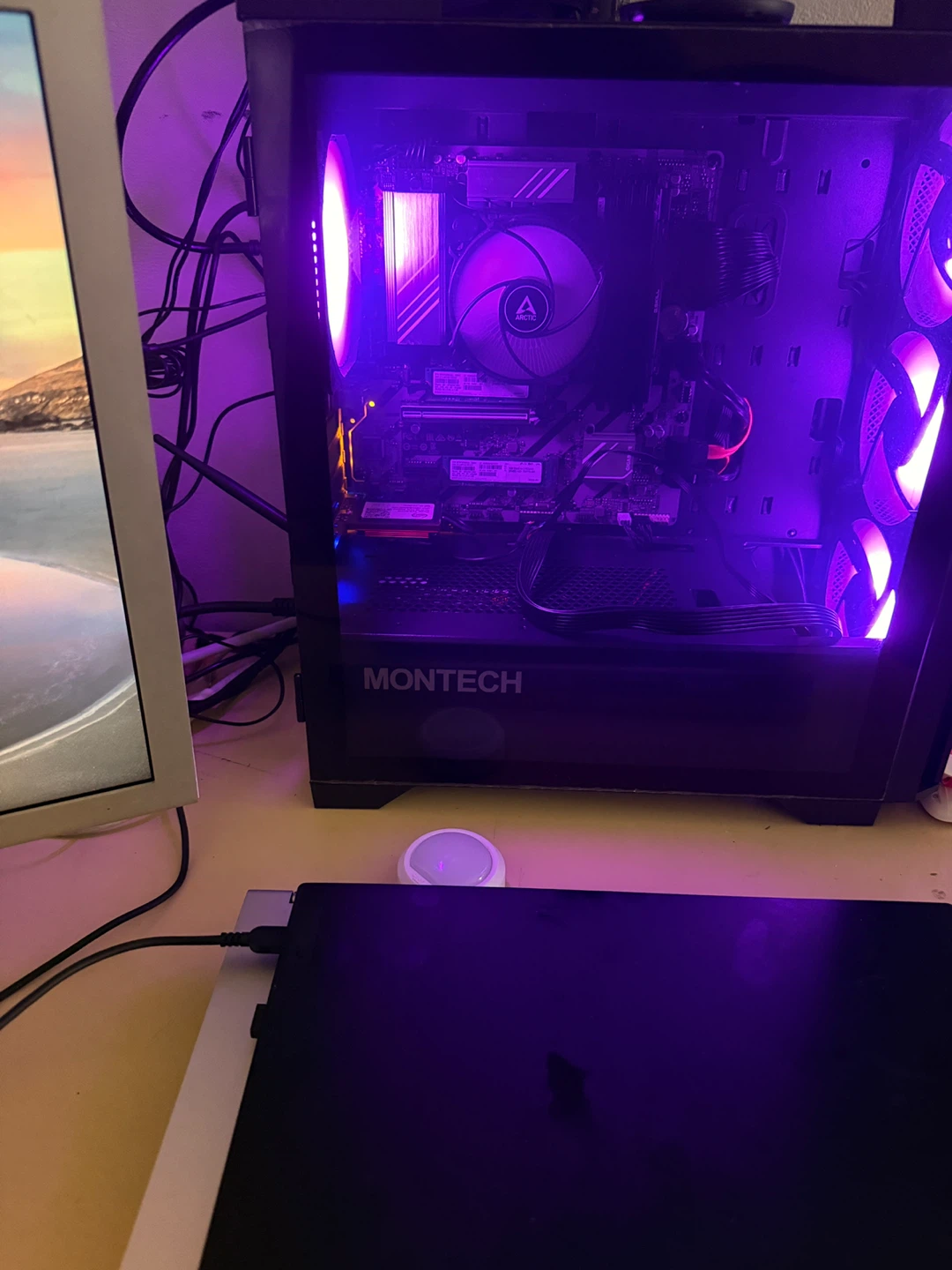 PC parts - CPU, Motherboard, Case, Air cooler