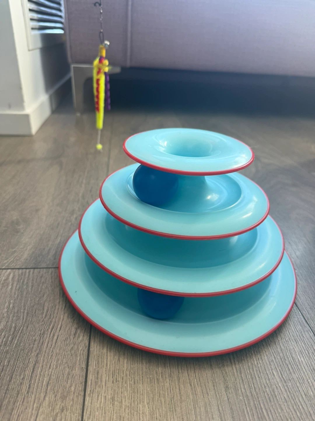 Blue Cat Toy Tower with Balls