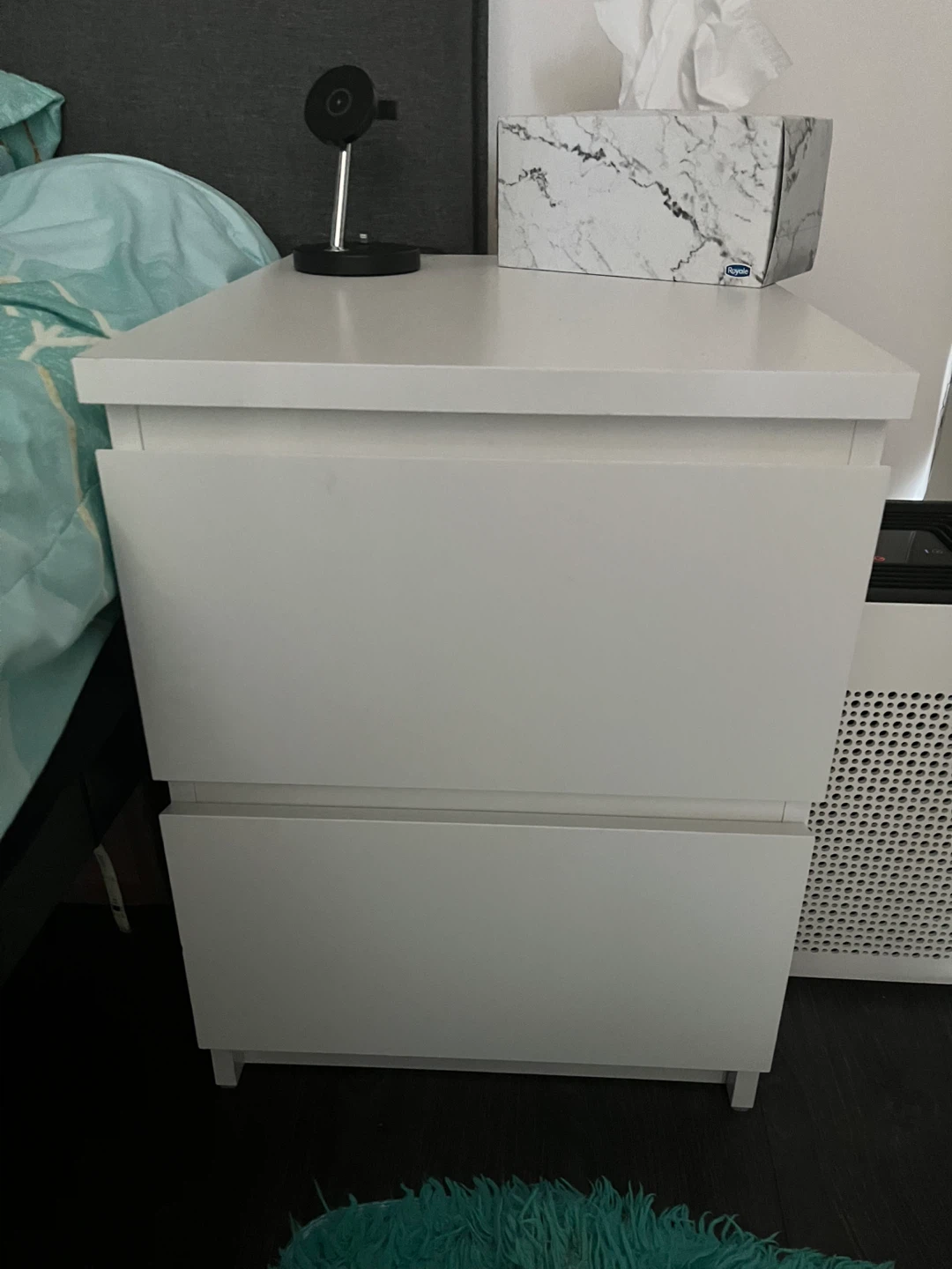 Two white IKEA nightstands - photo 3