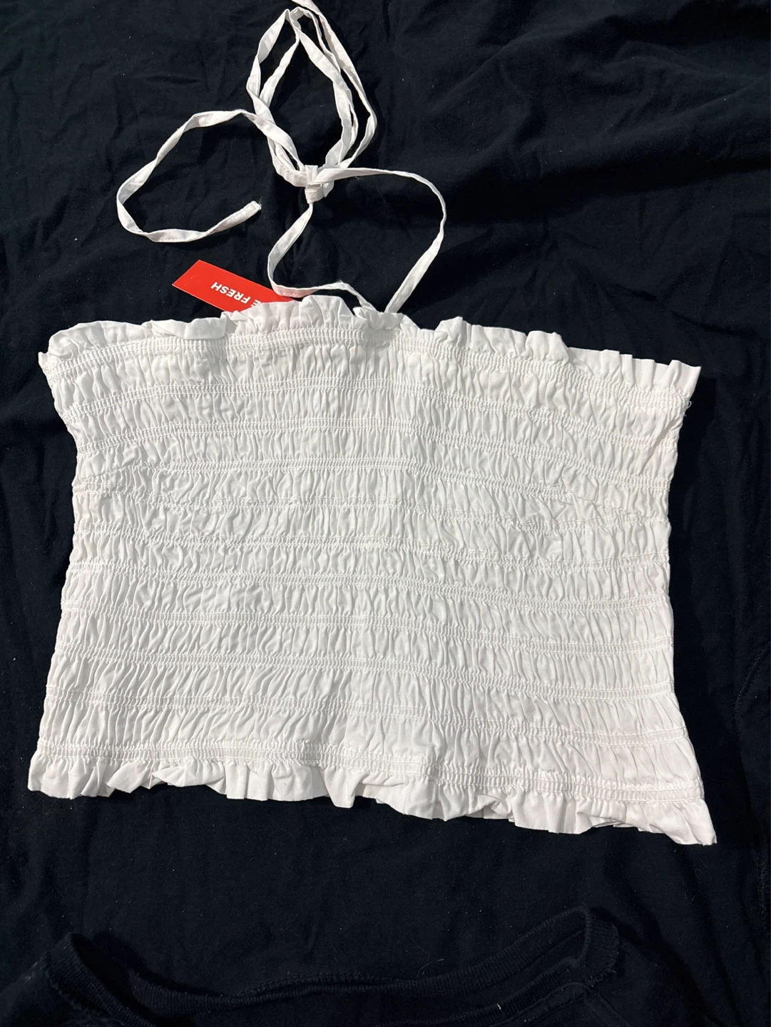 White Smocked Halter Top