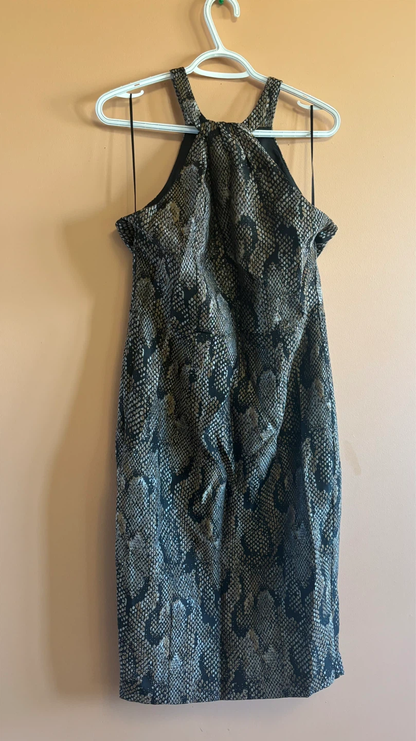 H&M Snake Print Halter Dress Size 12
