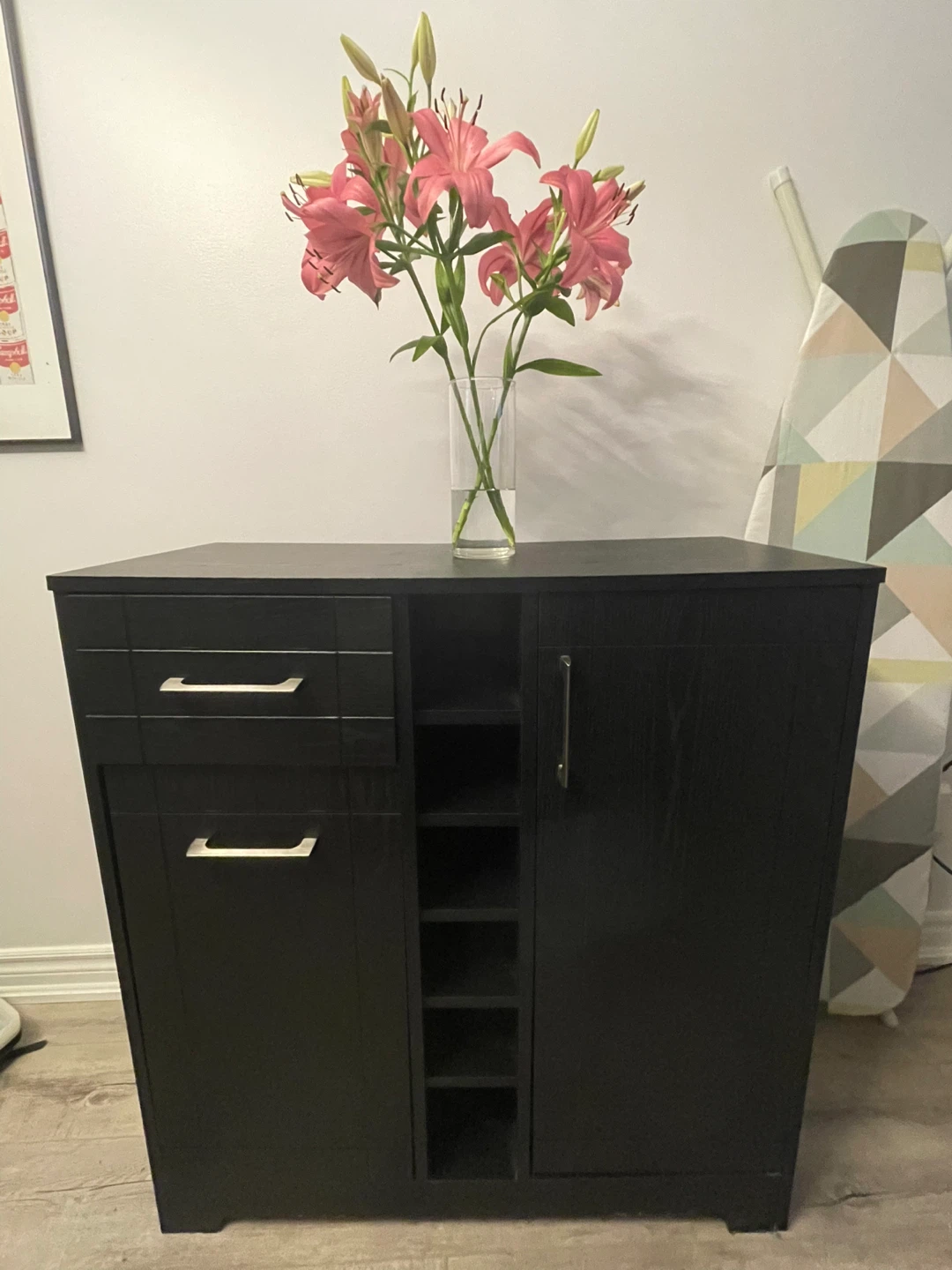 Black Accent Bar cart or Cabinet