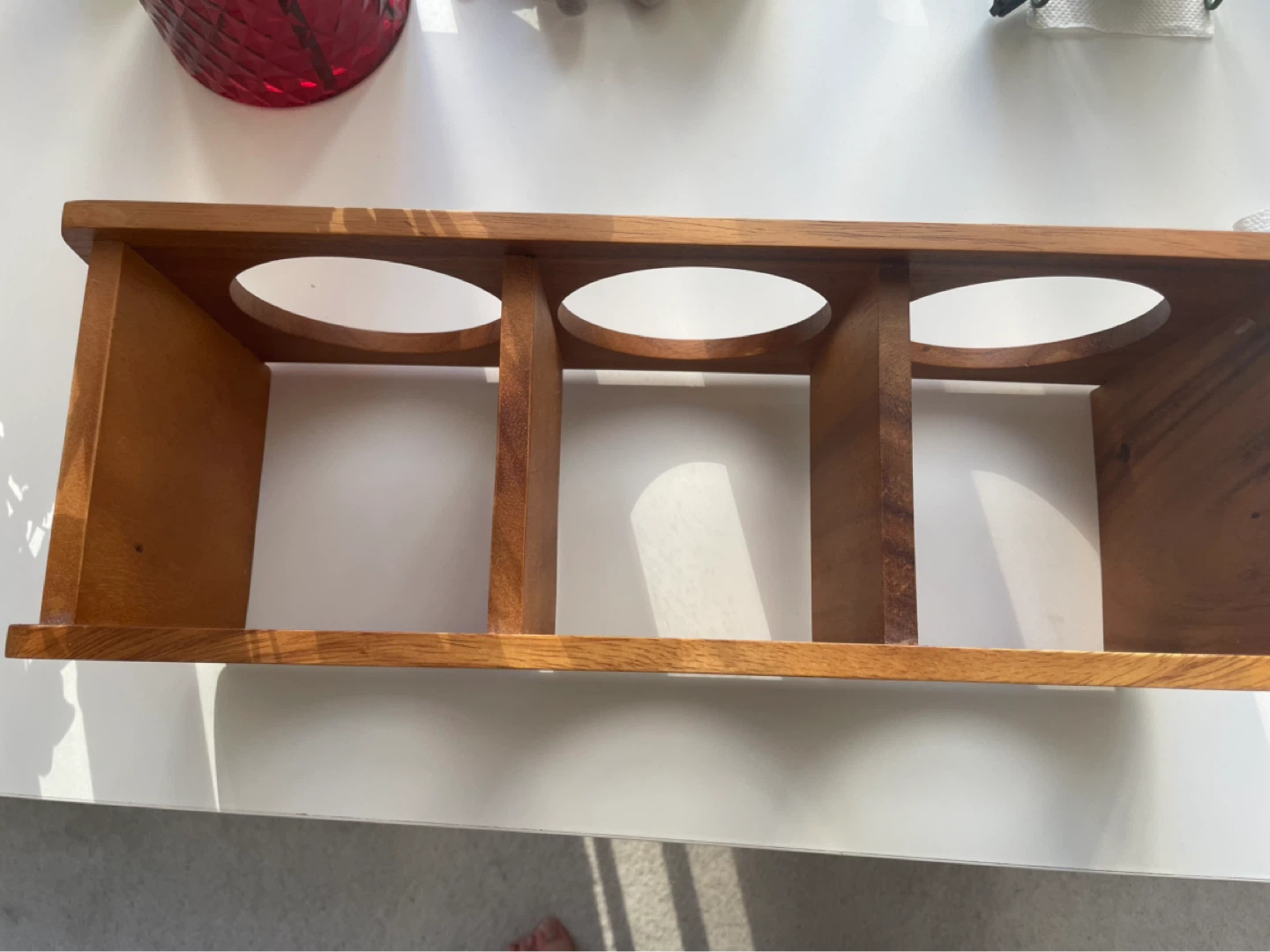 Wooden 3-Bottle Wine Rack Organizer - photo 4