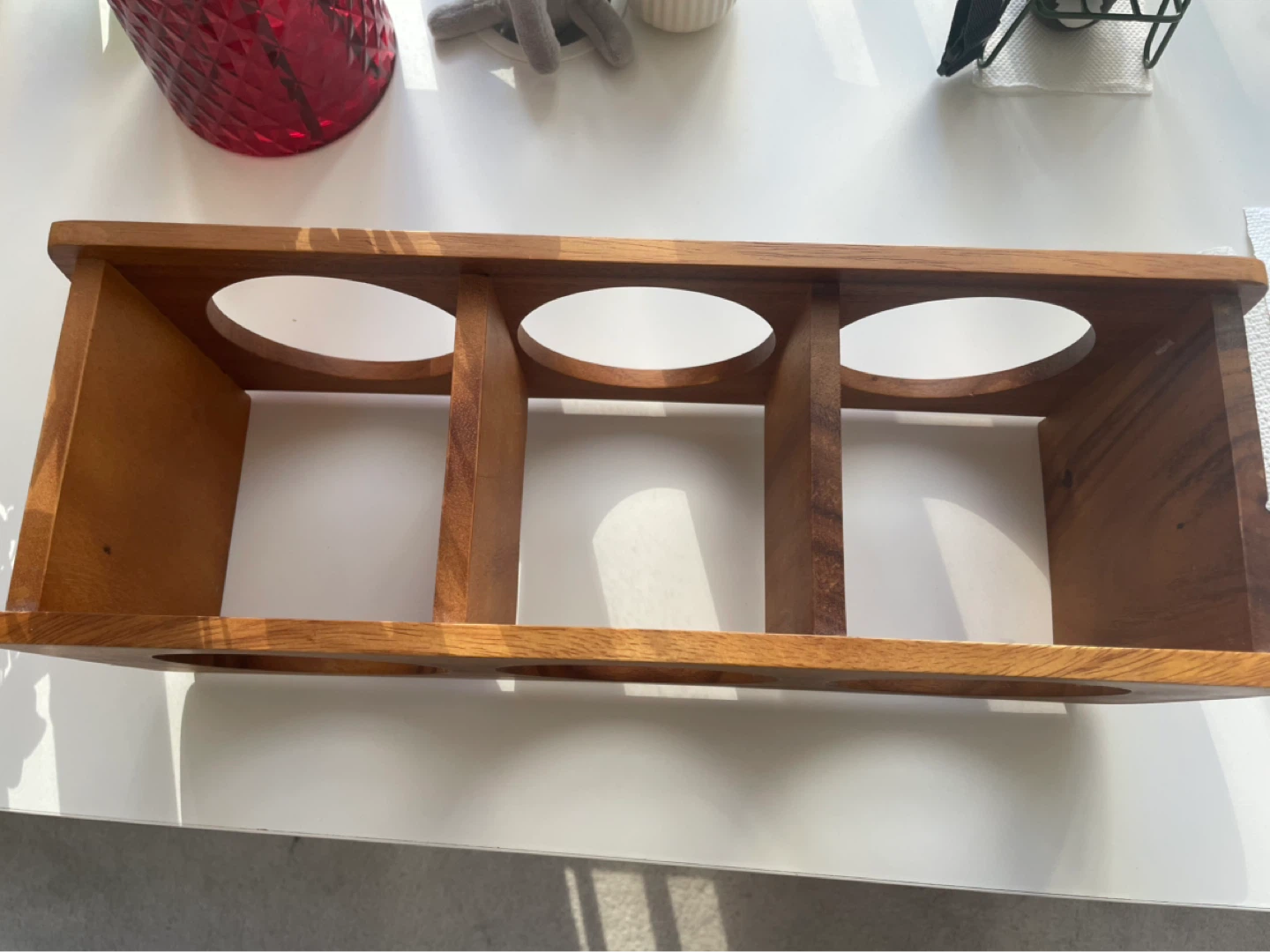 Wooden 3-Bottle Wine Rack Organizer - photo 5