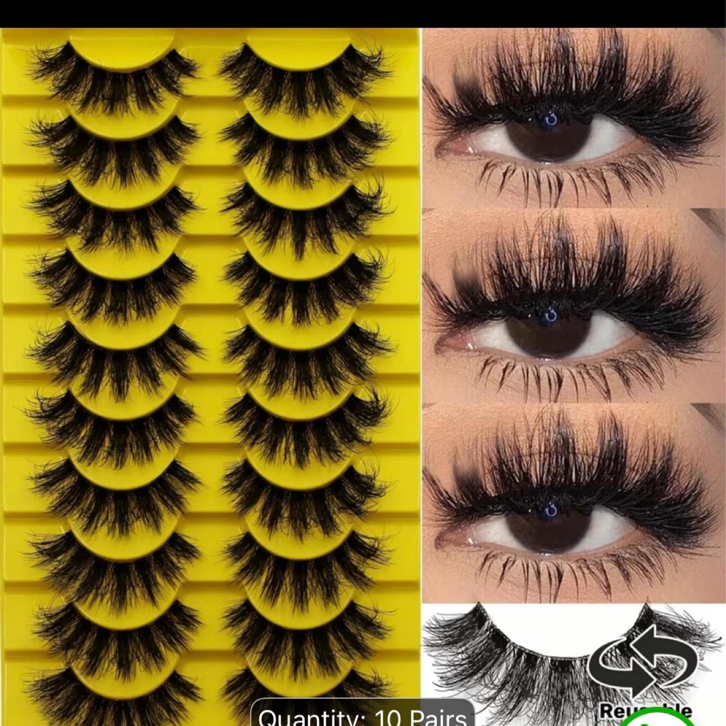 False Eyelashes 10 Pairs