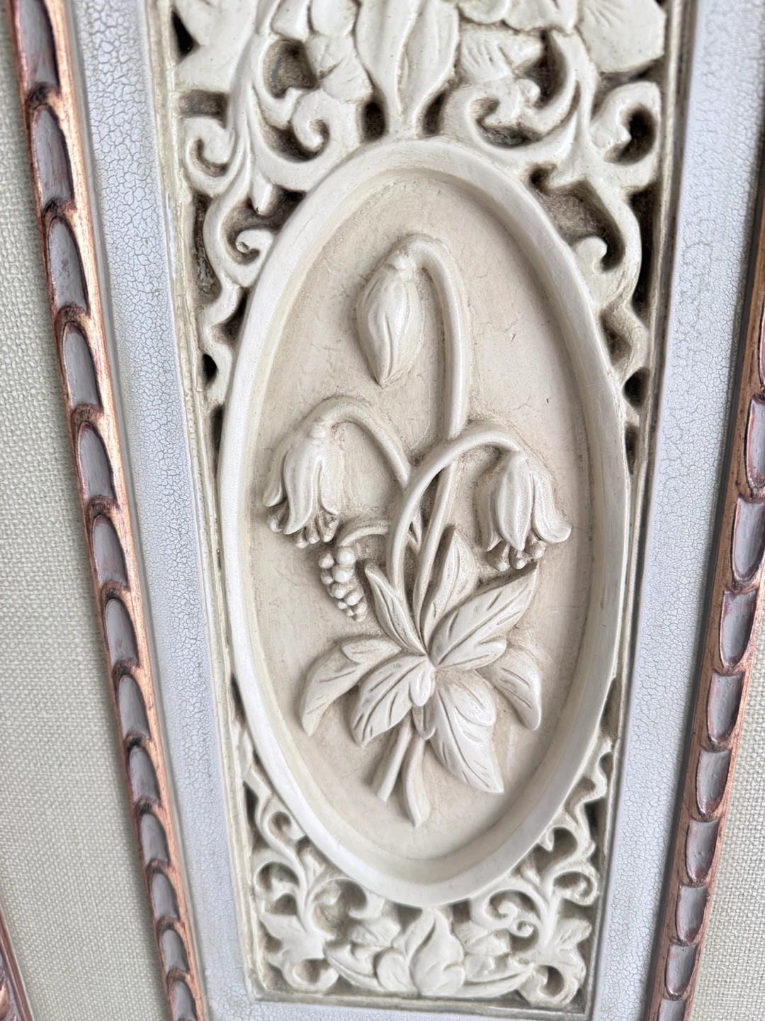Framed Relief Wall Art Floral Design - photo 2