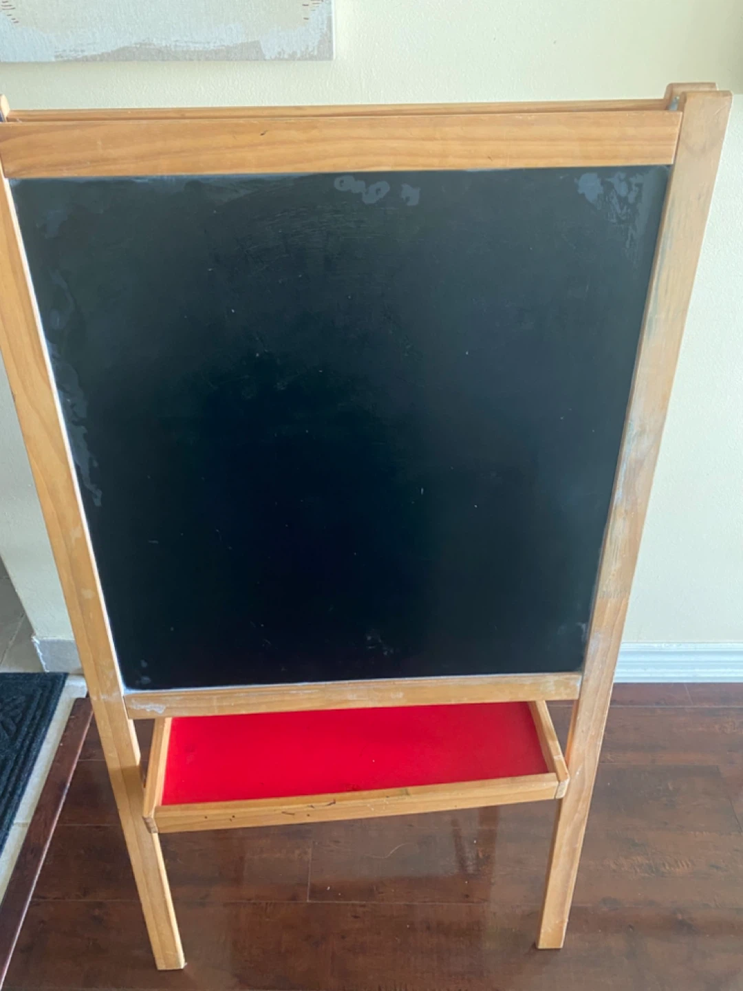 Wooden Easel Whiteboard with Red Tray - photo 2