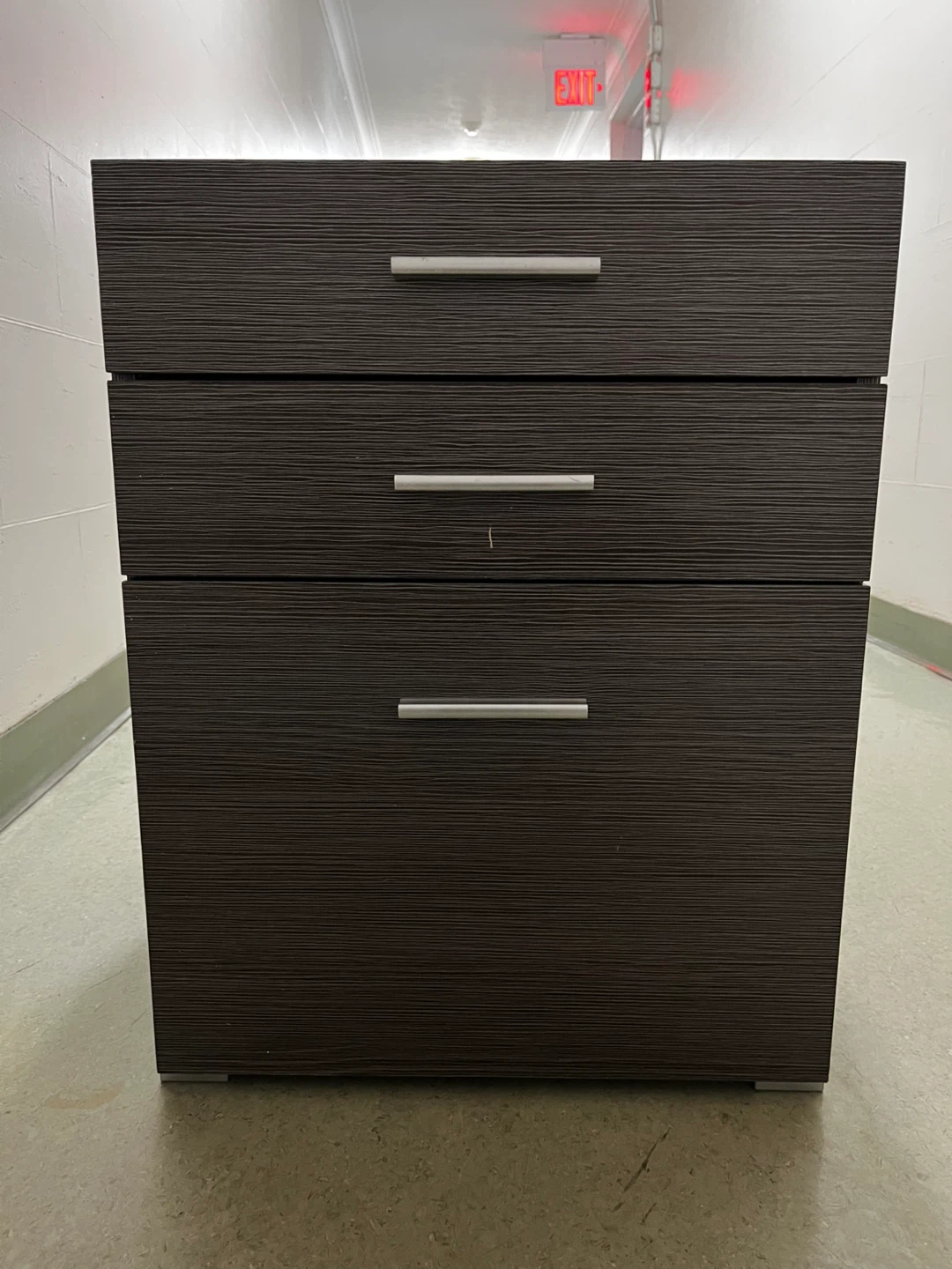 Dark Grey 3-Drawer Filing Cabinet