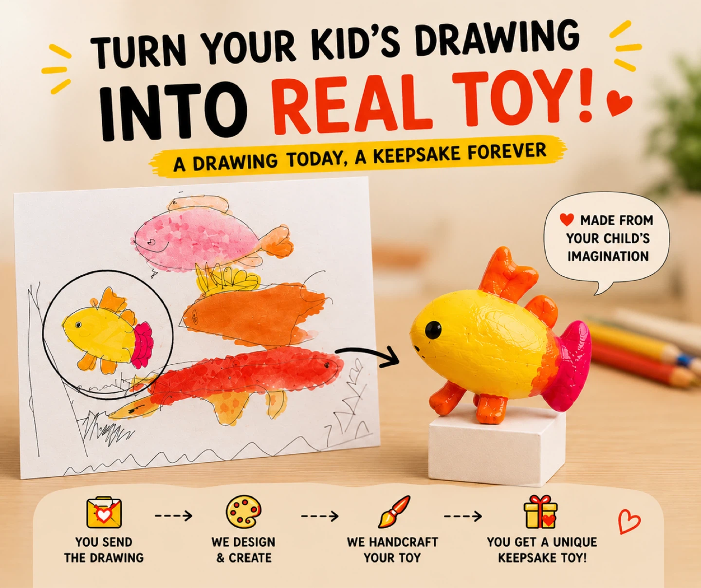 Custom LEGO Figure From Kids Drawing