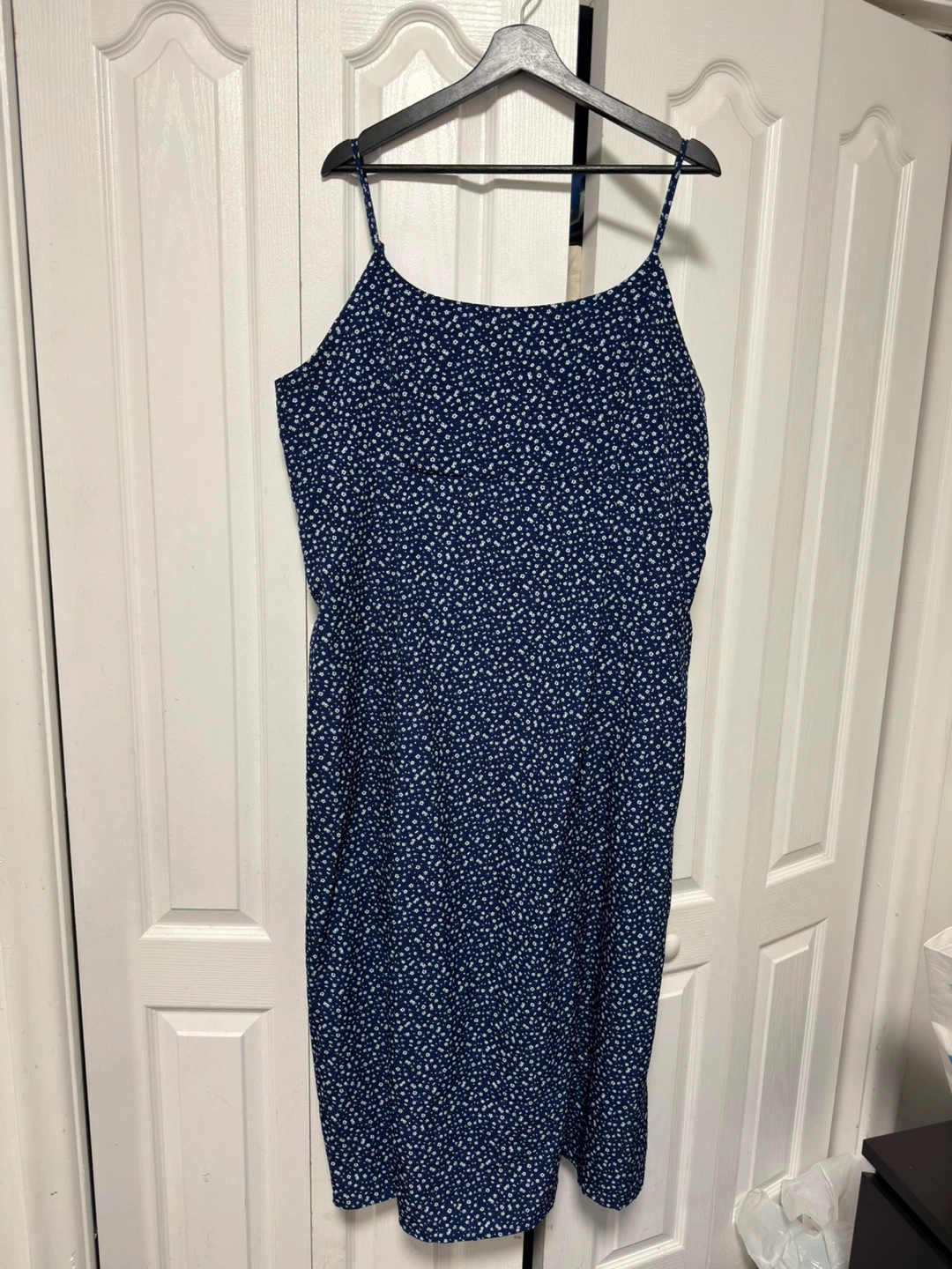 Blue floral slip dress