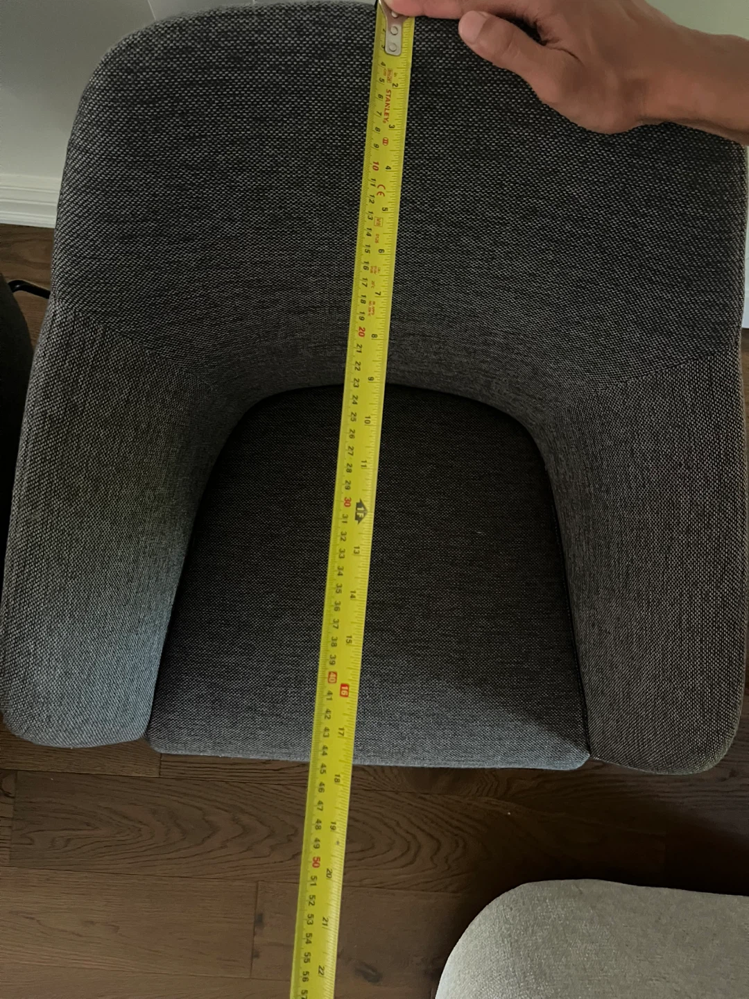 Set of 2 Dark Grey Upholstered IKEA Dining Chairs - photo 4