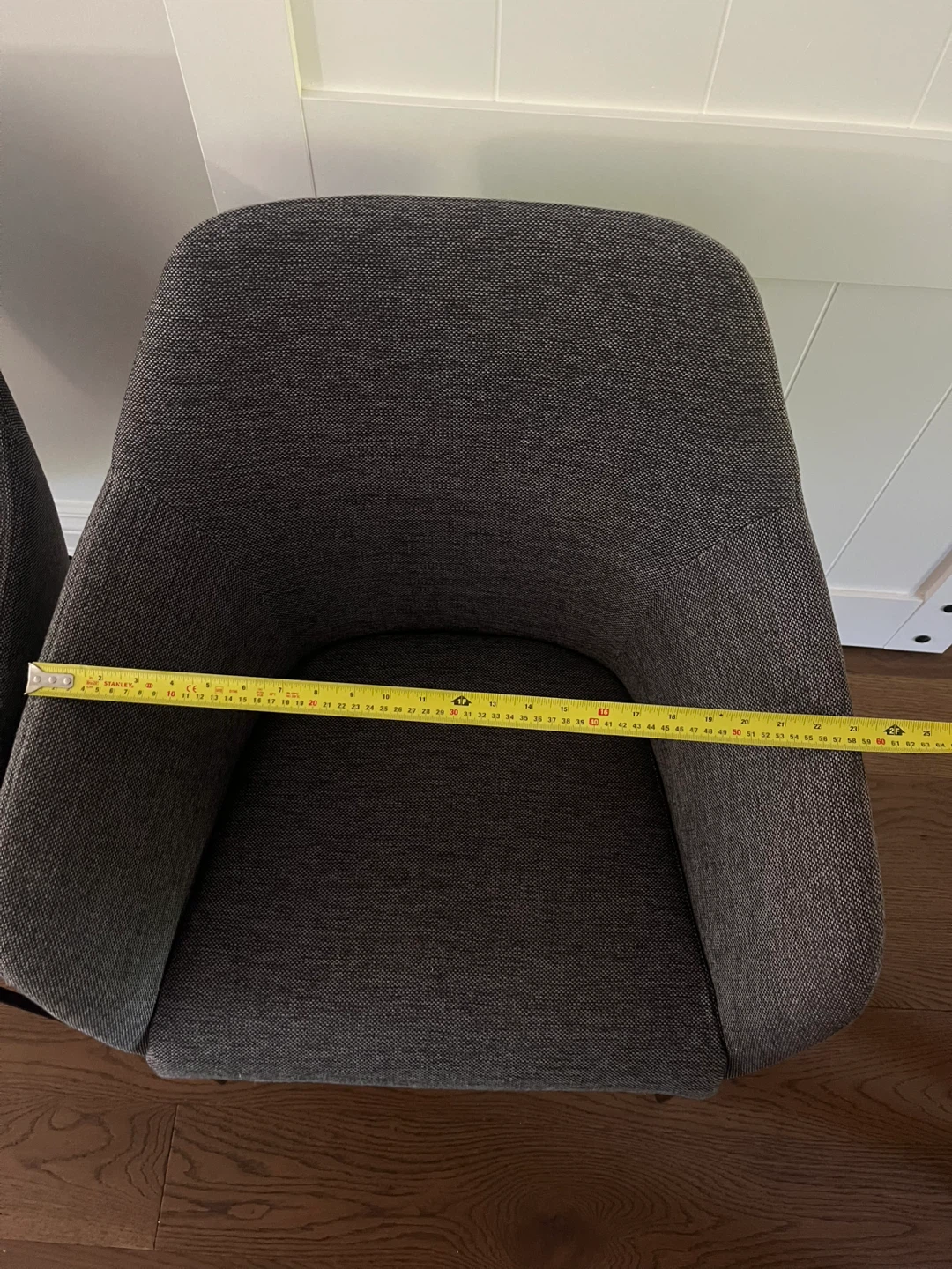Set of 2 Dark Grey Upholstered IKEA Dining Chairs - photo 3