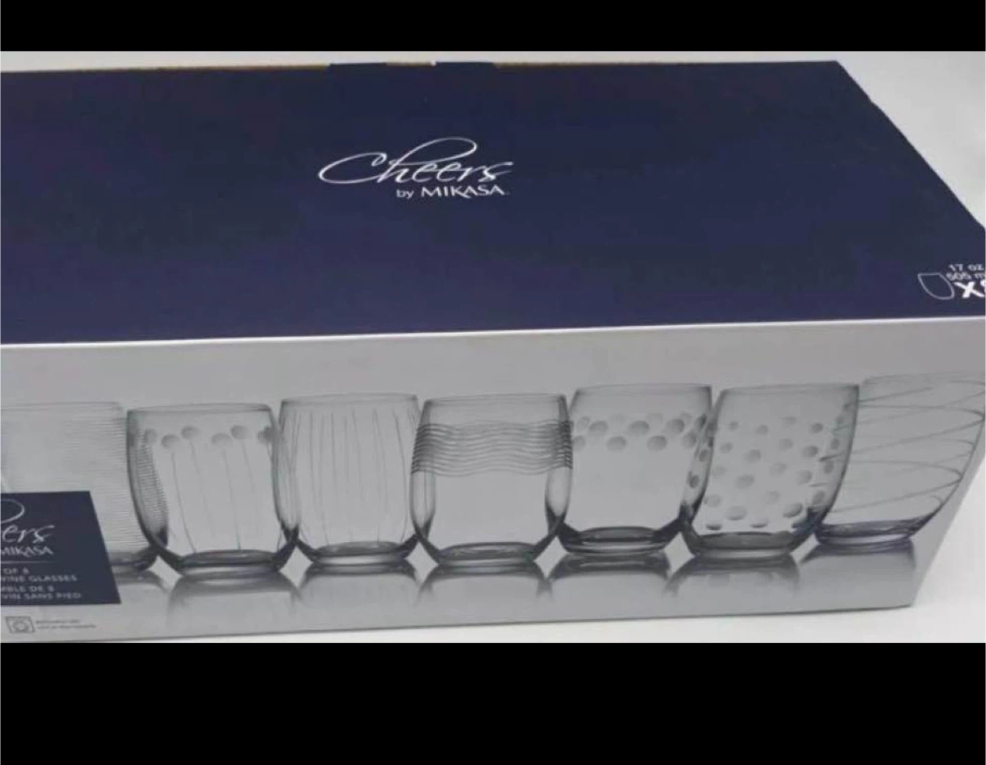 Mikasa Cheers Set of 8 Wine Glasses