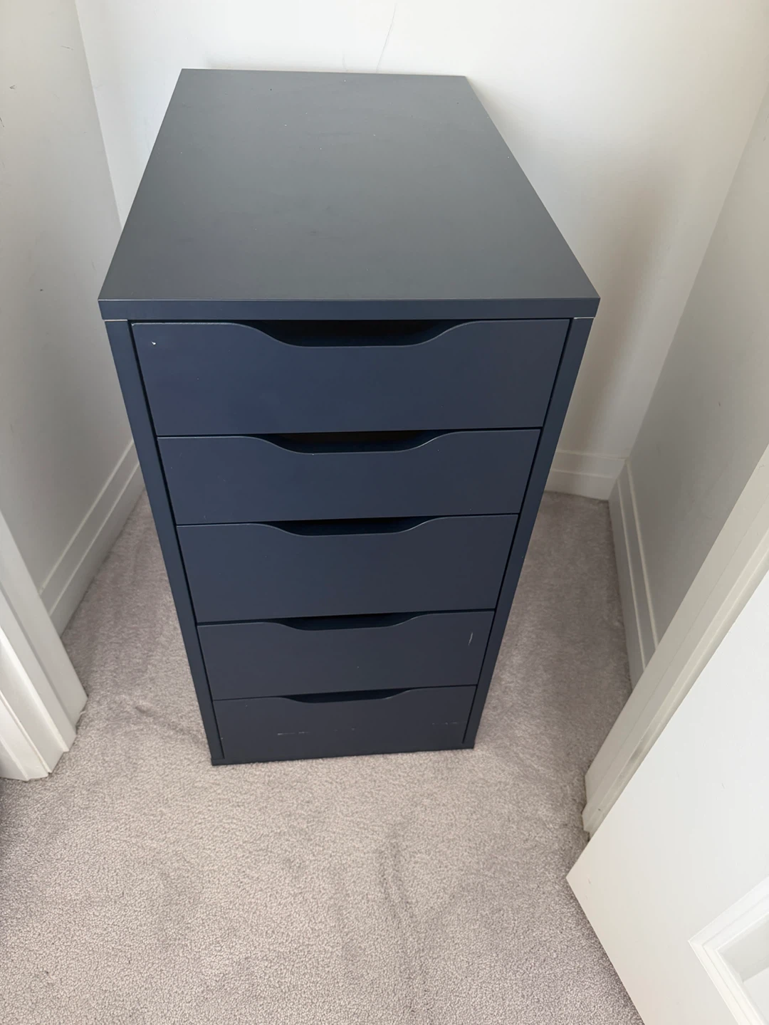 Dark Blue 5-Drawer Alex Unit - ikea