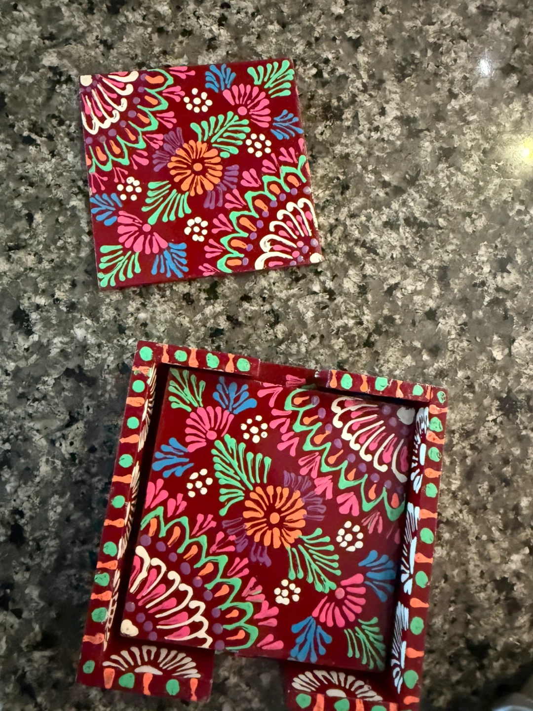 Set of 6 Hand-Painted Coasters