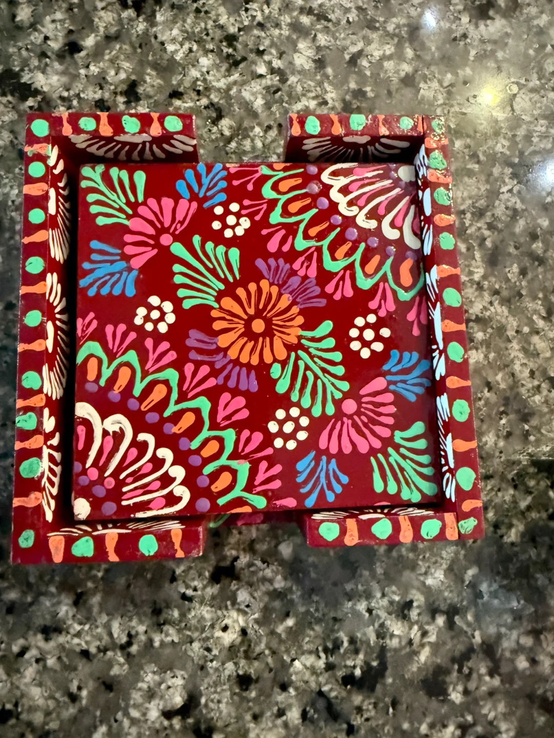 Set of 6 Hand-Painted Coasters - photo 2