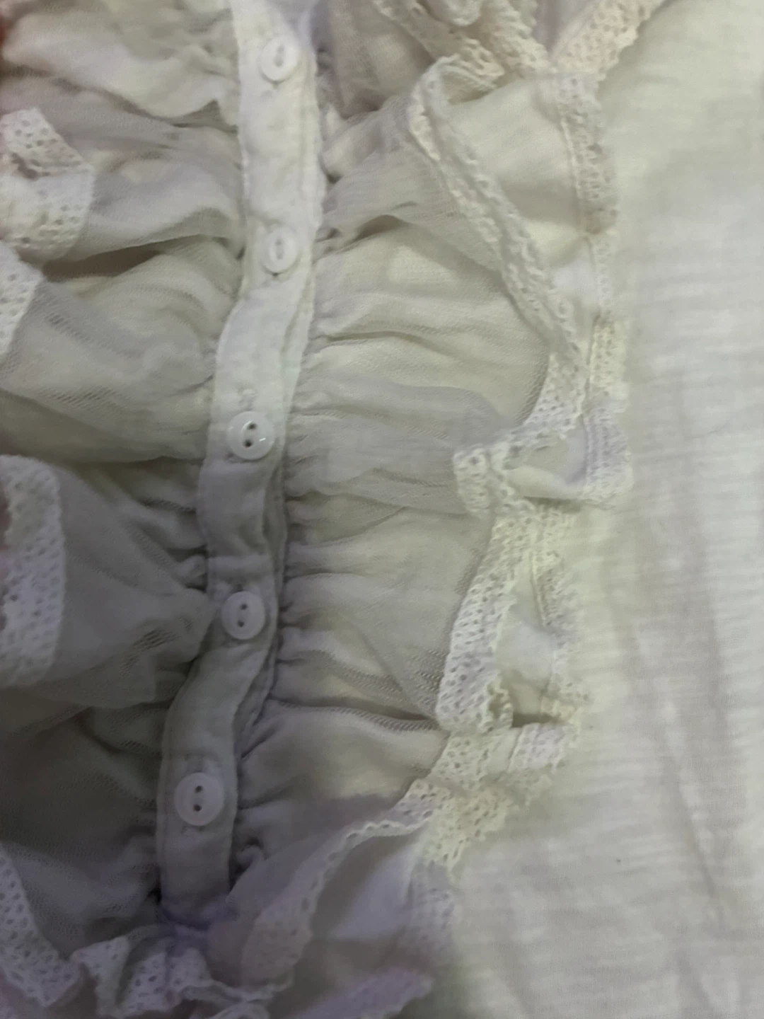 Lauren Jeans Co. Ralph Lauren White Ruffled T-Shirt - photo 2