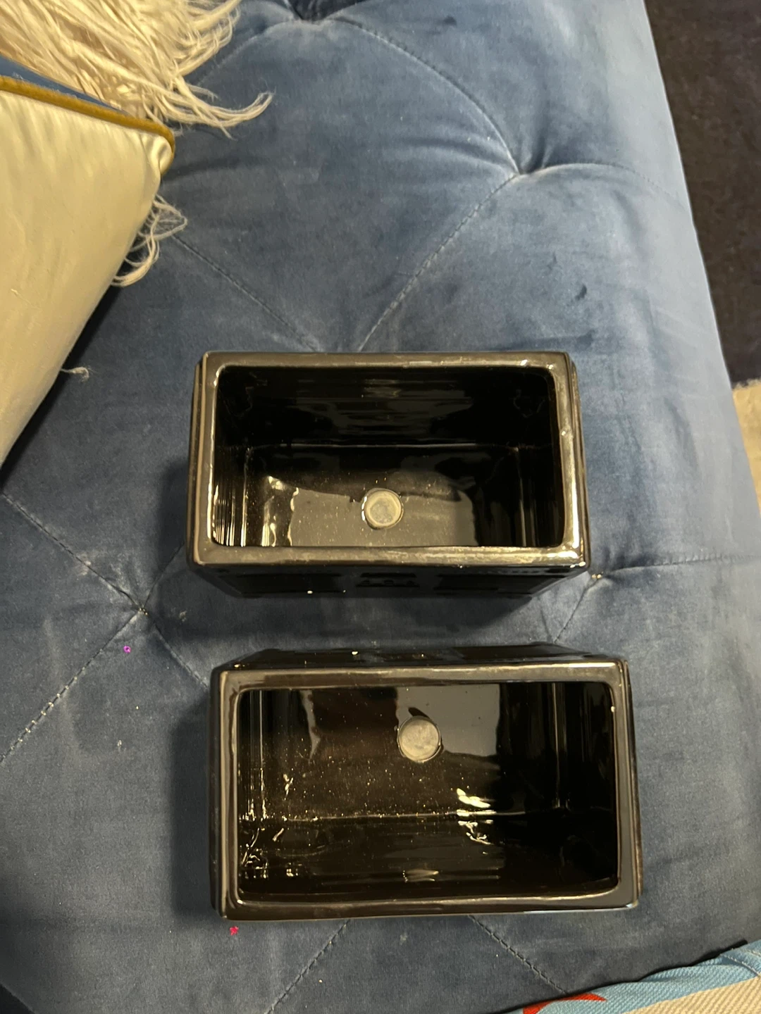 Set of 2 Black Ceramic Planters - photo 2