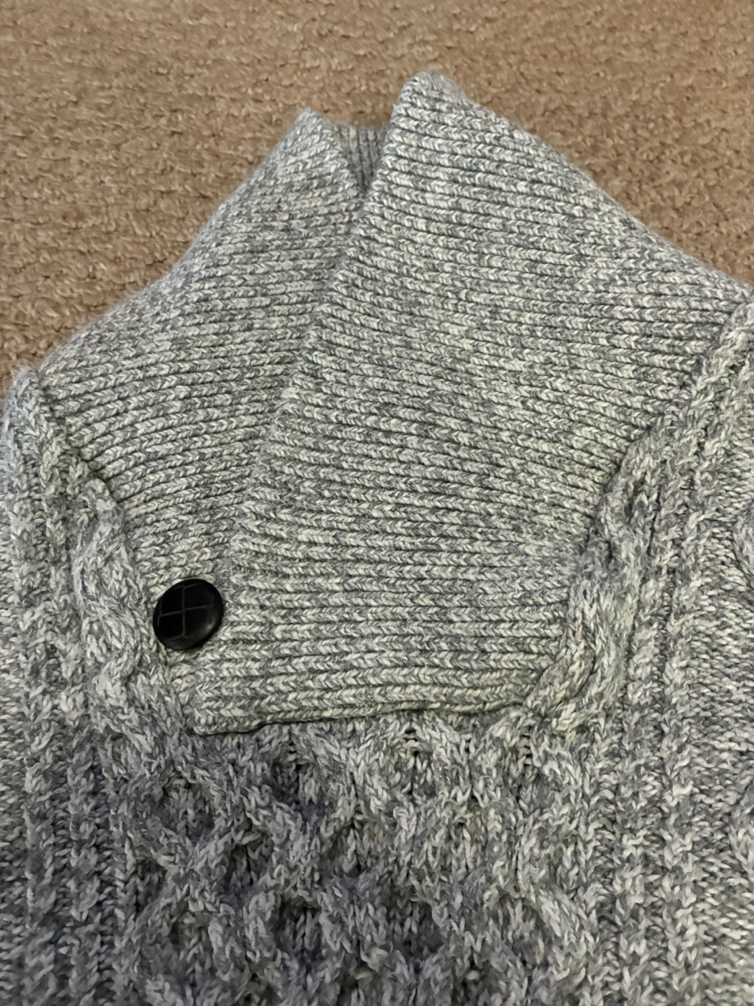 Wind River Heritage Shawl Collar Sweater - Grey - Medium - photo 3