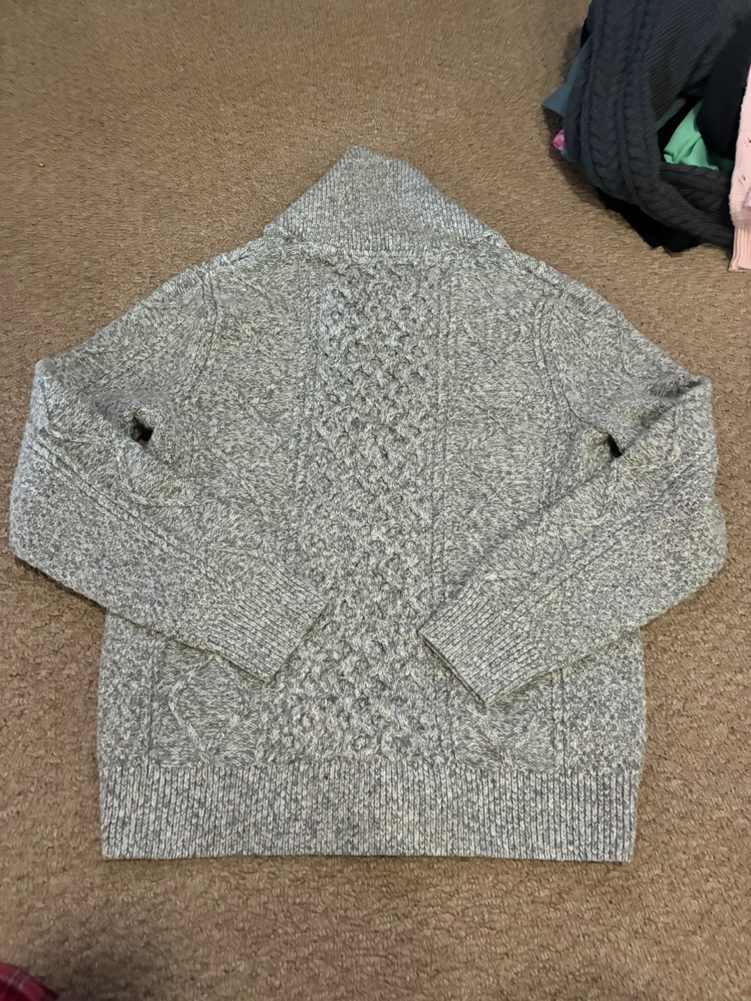 Wind River Heritage Shawl Collar Sweater - Grey - Medium - photo 4