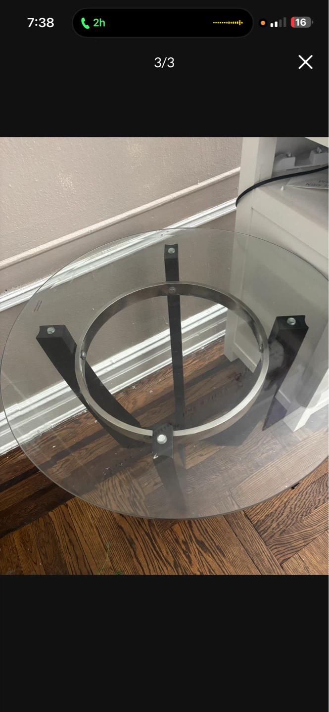 Glass Top Coffee Table - photo 2