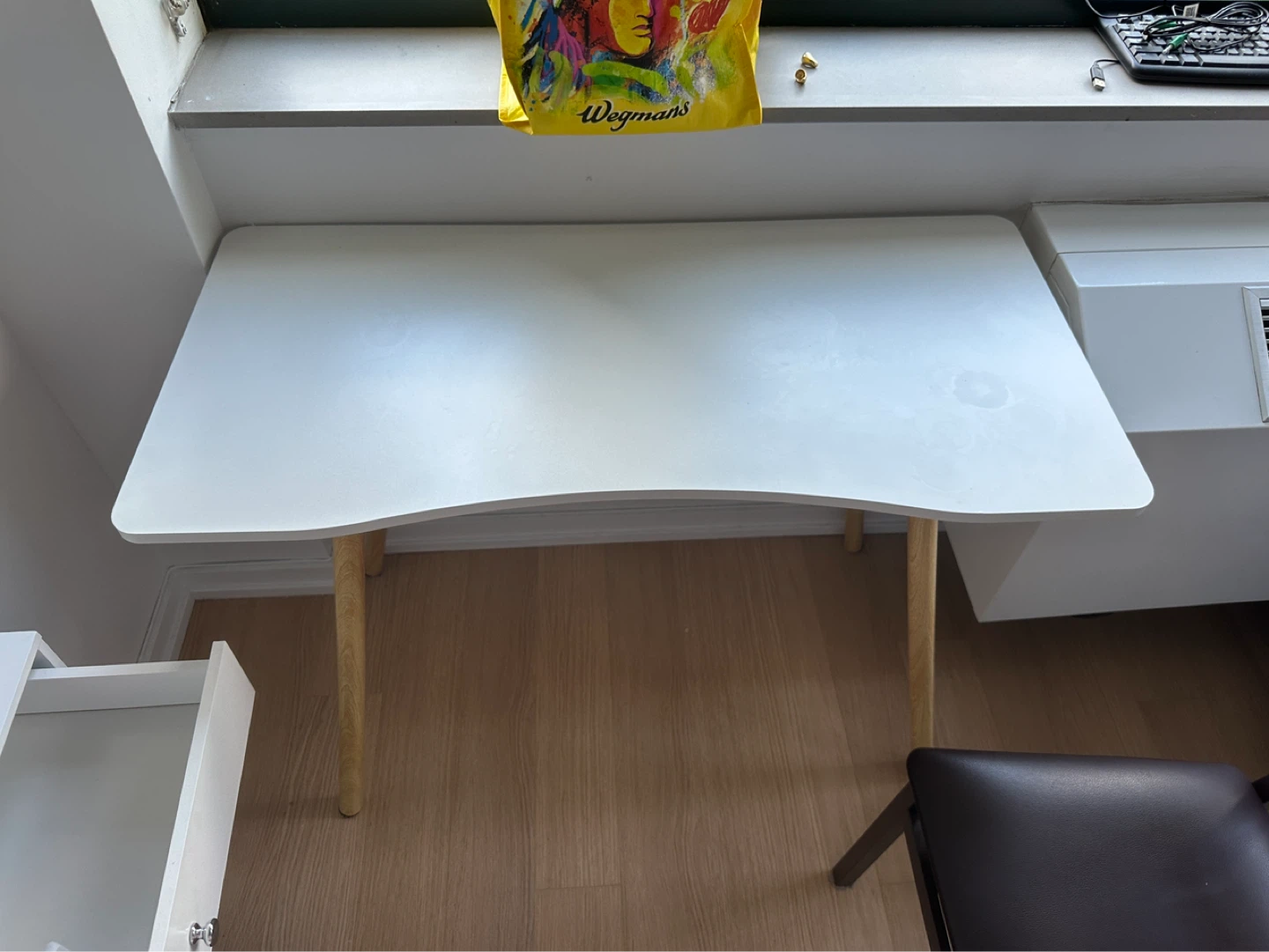 White Compact Desk