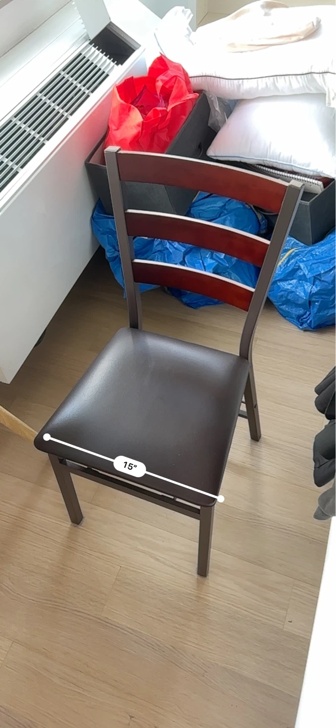 Desk Chair with Wood Back and Padded Seat