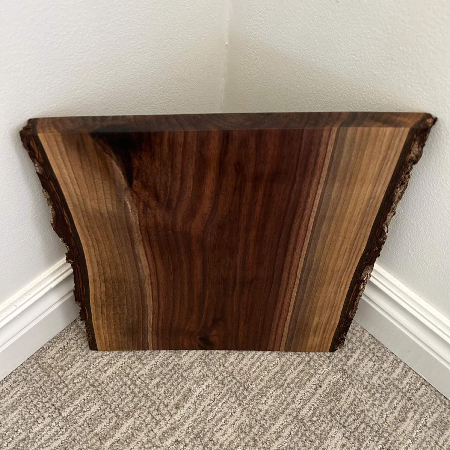 Square Live Edge Walnut Wood Cutting Board - photo 4