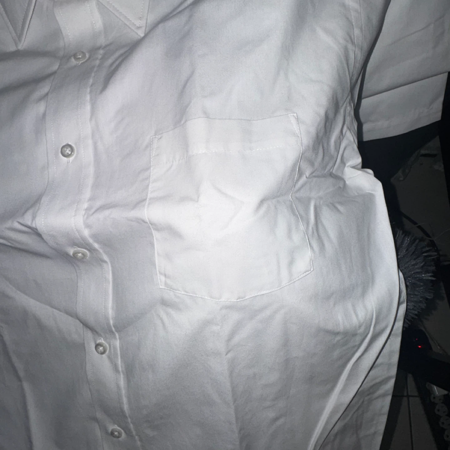 White Short Sleeve Button-Up Shirt - photo 3