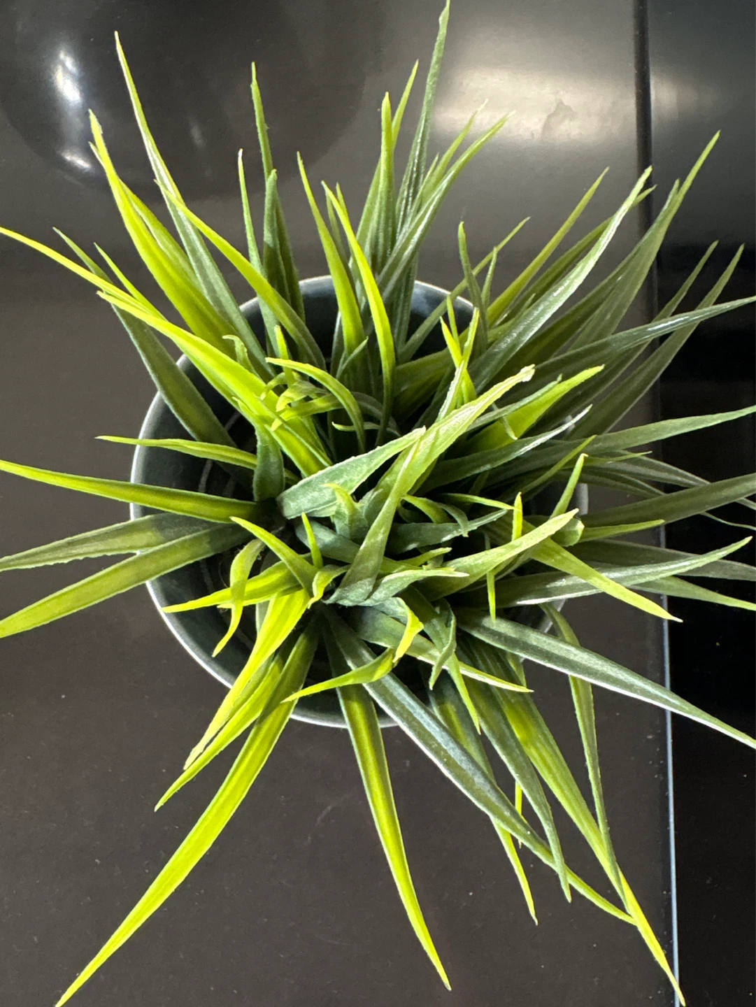 Artificial Grass Plant in Metal Pot - photo 3