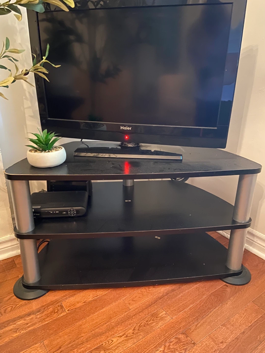 Black 3-Tier TV Stand