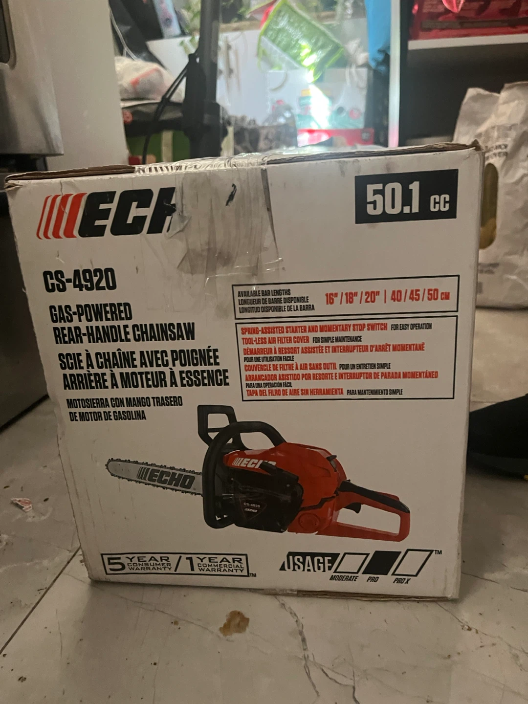 Echo CS-4920 Gas-Powered Rear-Handle Chainsaw - photo 3