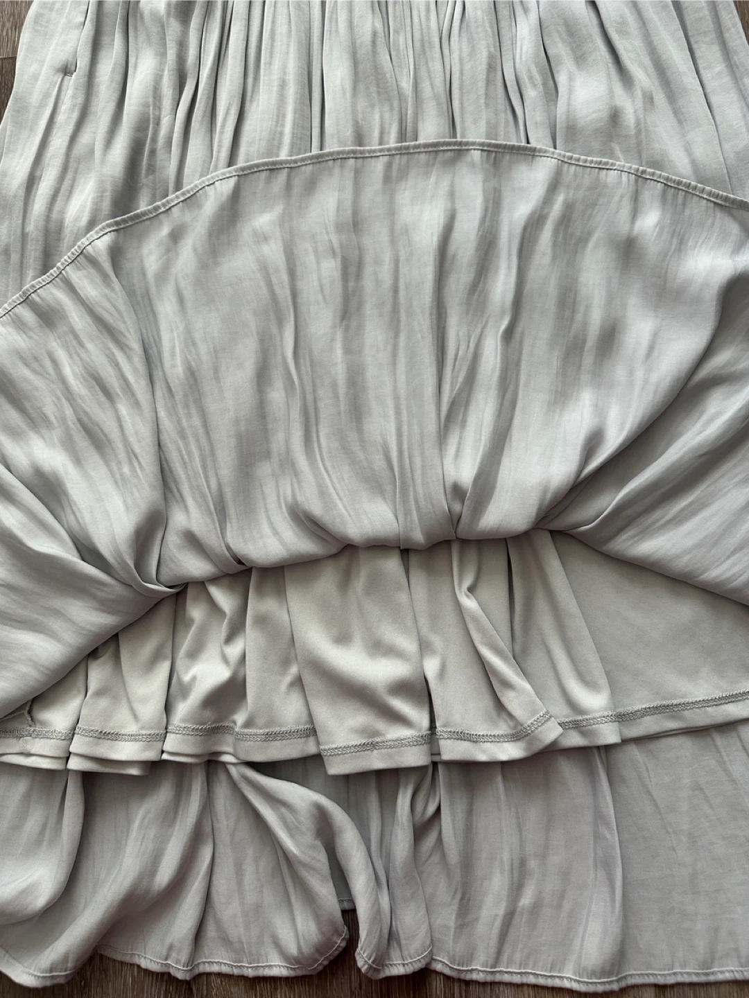 Uniqlo Grey Pleated Maxi Skirt with Pockets S - photo 2