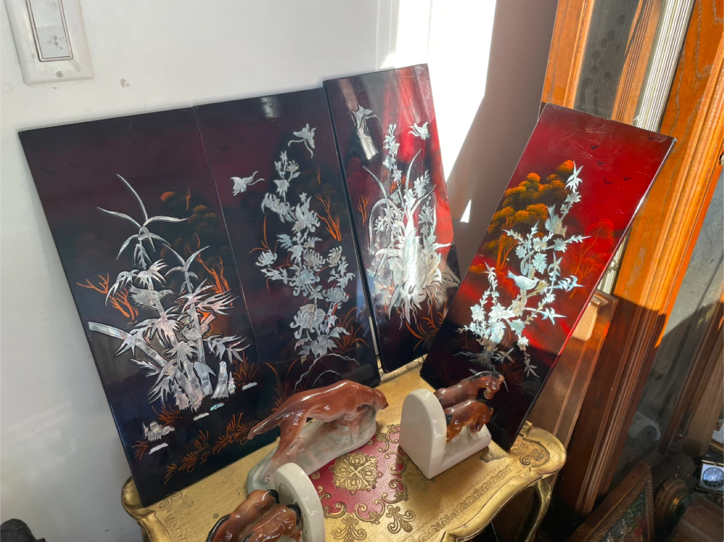 Vintage Mother of Pearl Wall Panels Set