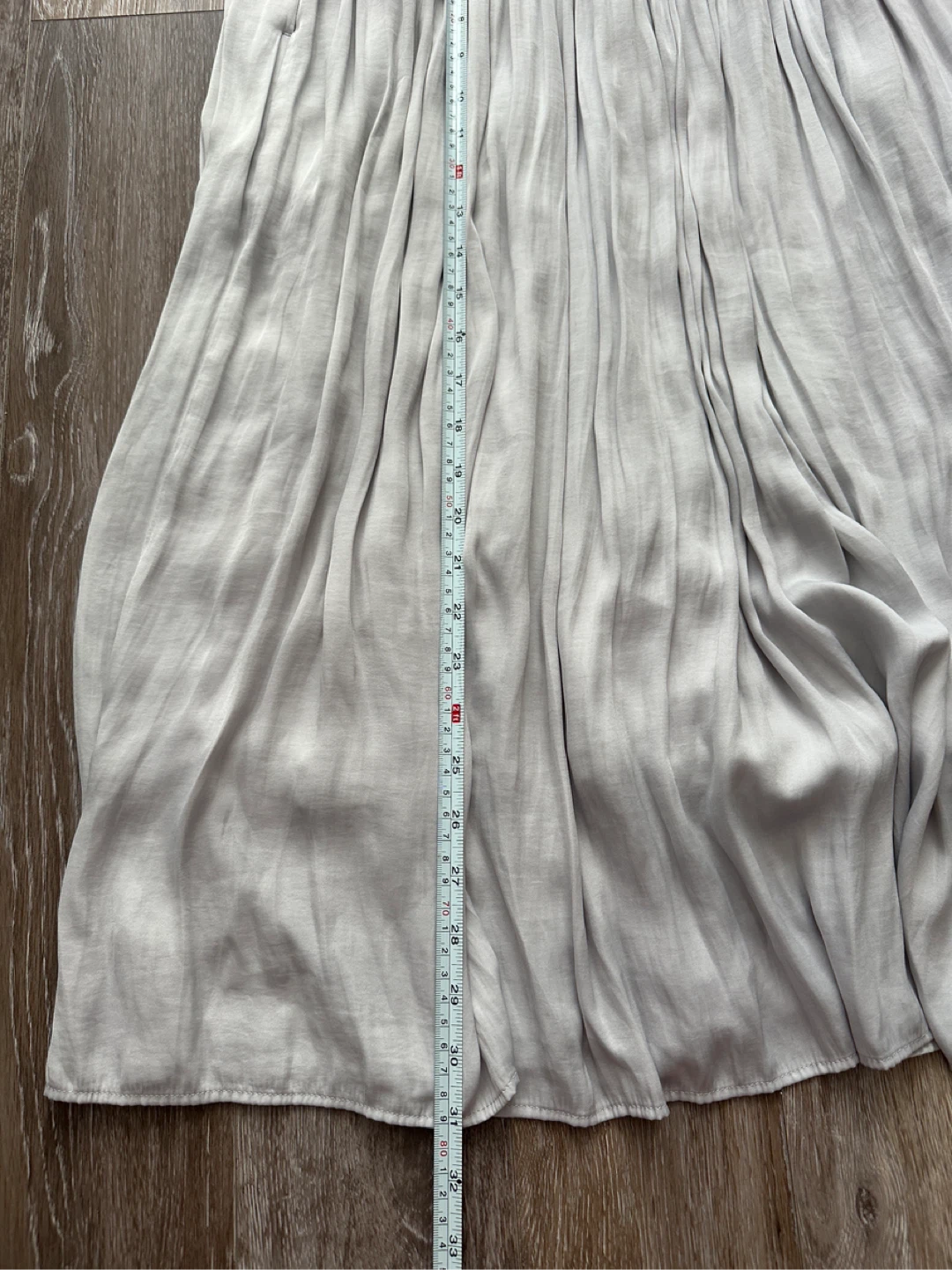 Uniqlo Grey Pleated Maxi Skirt with Pockets S - photo 3