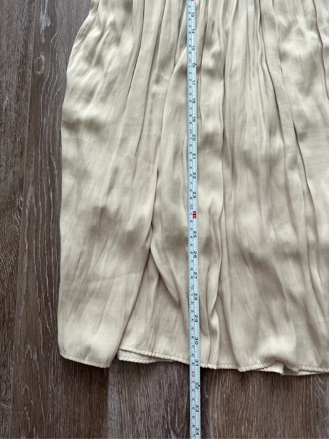 Uniqlo Beige/Tan Pleated Midi Skirt S - photo 4