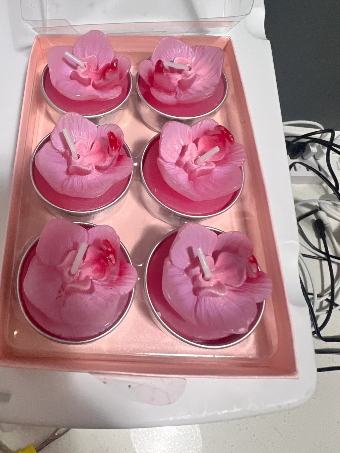 Pink Orchid Tea Light Candles - photo 4