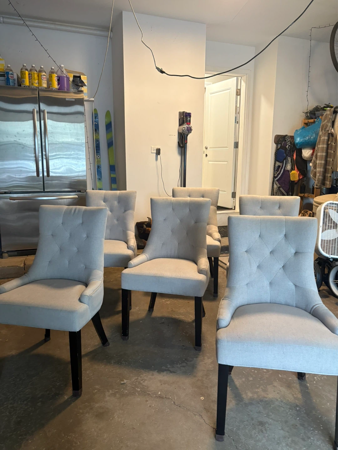 Set of 6 Upholstered Dining Chairs - photo 2