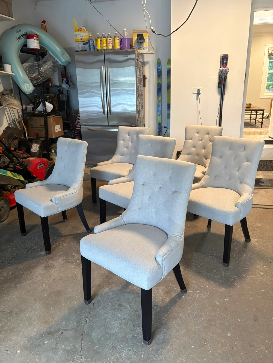 Set of 6 Upholstered Dining Chairs