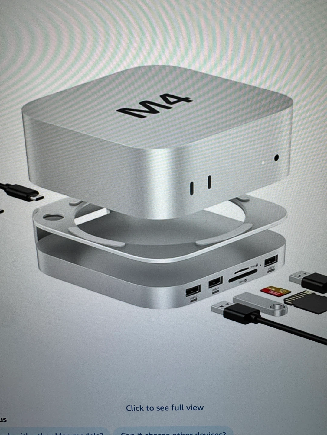 Akyjajaure Aluminum Stand Hub with SSD Enclosure for Mac mini M4 - photo 2